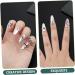 Healeved 4 Sets Nail Ring Women Finger Decor Womans Rings Jewelry Nail Tip Ring Nail Jewels Ring for Ring Jewelry Rings for Jewelry for Nail Jewelry White Zinc Alloy - Buy Online on GoSupps.com