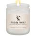 Fresh Roses Scented Candles Long Lasting Burn Candles for Home Scented Soy Wax Stress Relief Jar Candles 7 oz