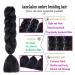 Braids Extensions - Black Kanecalon Jumbo Braids | 24 Inch Crochet Hair Extensions - 6 Packs for Art & Styling | High-Quality Hair Extensions - Buy Online on GoSupps.com