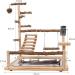 Wishesmar WellensiTich Playground for Nymphensittich Parrots - Climbing Swing Feeder-Cup Toy Ladder & Tray - Wooden Playset 45x37x26 cm #a wood 001 - Buy Online on GoSupps.com
