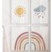 Happyarts A4 Poster Set - Hand-Painted Boho Sun Rainbow & Cloud Decor for Kids' Room | Perfect Baby Room Wall Art - Buy Online on GoSupps.com