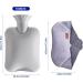 IWILCS Hot Water Bottle with Plush Cover - Rubber Hot Water Bag for Neck, Shoulder, Back, Legs, and Waist - Gray - Buy Online on GoSupps.com