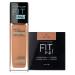 Maybelline New York Fit Me Matte + Poreless Liquid Foundation Makeup Coconut 1 fl. oz. and Loose Finishing Powder Deep 0.7 Oz