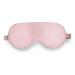 K meet Q Silk Sleep Mask for Men Luxury Sleeping Mask for Women Elastic Strap Covered with Silk Easy to Stretch Not Adjustable Pattern B (Pink)