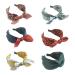 LZYMSZ Knotted Headbands for Women  Twist Knot Hairbands Wide Stripes Cloth Cross Knot Hair Hoop  Elastic Floral Print Hair Accessory (6pcs)