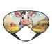 Cartoon Milk Cow Print Unisex Sleep Mask Double-Sided Eye Mask Ideal for Sound Sleep and Skin Care