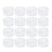 Frcolor 5g / 5ml Empty Plastic Round Cosmetic Container with Lid 50pcs (Transparent) Clear