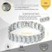 Buy KGP® Magnetic Stainless Steel Bracelet for Men - Adjustable Energy Jewelry with Strength Magnets & Sizing Tool - Buy Online on GoSupps.com