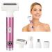 Beanify 2024 Led Display Electric Razor Beauty Women's Wet & Dry Electric Shaver Painless 4 in 1 Painless Body Razors Cordless 3-Blade Ladies Shaver for Legs Arm Underarms Bikini Purple Pink