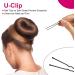 URAQT Hair Donut Bun Maker Set 4 Pcs - Blonde Chignon Doughnut Bun Hair Accessories with 30 Hair Pins - Black Ring Style Shaper for Women, Girls & Kids - Buy Online on GoSupps.com