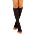 RIEMTEX Medically graded compression stockings class 2 CCL2 open lace calves stockings thrombosis socks women and men black or beige size 7 black