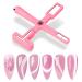 Nail Magnet Tool Set 5 in 1 Multi-Function Nail Magnet with Silicone Protective Case Magnetic Nail Polish Magnet Wand for Nails Cat Eye Nail Gel-Pink
