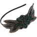 Minkissy Leaf Flapper Headband Retro 1920s Hairband Beaded Headbands Gothic Crystal Headband Elastic Rhinestone Headbands 1920s Headband Pearl Hair Ties Party Headwear Bride Antique Fashion Green - Buy Online on GoSupps.com