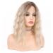 VEDAR Platinum Blonde Short Curly Ombre Wig - 12 Inch Synthetic Hair for Women #031-12 - Buy Online on GoSupps.com