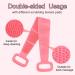 Silicone Back Scrubber for Shower and Bath - Exfoliating Skin Body Scrubber with Soft Brush Bristles and Massage Dots - Pink - Buy Online on GoSupps.com
