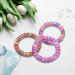 Spiral Hair Ties - Printed Coil Hair Accessories for Women and Girls (Pack of 10) - D-Feather Color - Buy Online on GoSupps.com