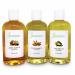 Sweet Almond Oil | Golden Jojoba Oil | Avocado Oil | Pack of 3 | Organic Cold Pressed Unrefined | Carrier for Essential Oils, Moisturizer for Skin, Face & Hair, Soap Making | Sizes are 8OZ