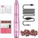 Weyi nail miller milling cutter for gel nails electric nail files for gel nails remove acrylic nails Kallus 20 000 prm USB professionally adjustable speed 11 in 1 manicure pedicure set pink 11.Rosa