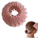 Birds Nest Hair Clip - Velvet Expandable Holder Hair Claw Ponytail Holder Hair Accessories Lazy Bird's Nest Plate Hairpin Quick Hair Banding Tool Women Curly Thick Hair Accessories Light Pink