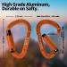 UIAA Certified 25KN Auto Locking Climbing Carabiner Clips - 3 Piece Set for Hammocks & Dogs - Durable Orange Climbing Equipment - Buy Online on GoSupps.com