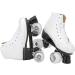Outdoor Quad Roller Skates with Light Up Wheels - Classic Rink Skate Shoes for Adults - C-White Size 37EU/US6.5 - Buy Online on GoSupps.com