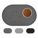 Ldyoen bowl underlay dog cats - dog bowl underlay Catznapf surface made of silicone - dogs cats feed mat waterproof and slippable - Fressnapf underlay large 48x30cm - dark gray