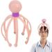 Wireless Stainless Steel Manual Head Massager | Octopus Claw Scalp Massage Device | Handheld Spa Tool for Deep Relaxation - Light Pink - Buy Online on GoSupps.com