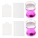 Healeved 5 Sets Nail Art Silicone Stamp Manicure Stamper Manicure Stamping Tool Nail Kits Nail Art Printer Silicone Manicure Printing Stamper Silica Gel Scraper Set Purple Metallic Color