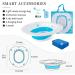 Sitz Bath for Hemorrhoids, Postpartum Care & Inflammation Relief - Foldable Over-The-Toilet Seat Basin for Pregnant Women - Yoni Steam & Perineal Soaking Tub with Bonus Towel - Buy Online on GoSupps.com
