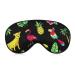 Tropic Palm Tree and Animal Sleep Mask Eye Cover for Sleeping Blindfold with Adjustable Strap Blocks Light Night Travel Nap for Men Women