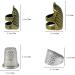 4 Pcs Metal Sewing Thimbles - Adjustable Finger Protectors for Hand Sewing, Needlework, and Embroidery Craft - Buy Online on GoSupps.com