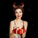 Hirsch Headband - Christmas Reindeer Costume Deer Antlers & Red Mushroom Hair Accessories for Women & Girls - Buy Online on GoSupps.com