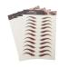 Mipcase 4 Sheets Waterproof Eyebrow Stickers Fake Eyebrow Stickers Eyebrow Tool Make up 6 Stickers 21x14.8cm Brown