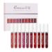 10Pcs Liquid Matte Lipstick Set for Dark Skin Women - Long-Lasting Matte Lipstick Pack - Original 24 Hour Formula - Dark Red Shades - 10 Count - Buy Online on GoSupps.com