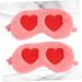 FRCOLOR Cartoon Heart Pattern Eye Mask - 2pcs Cute Sleep Mask & Makeup Pans | Funny Blindfold & Ice Bag for Women - Buy Online on GoSupps.com
