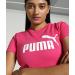 PUMA Women's ESS Logo Tee M Garnet Rose Pink - Stylish & Comfortable T-Shirt for International Shipping - Buy Online on GoSupps.com