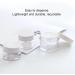 Yosoo 50g Round Clear Cream Jars 4Pcs - Reusable Containers for Cosmetics, Samples, Herbs - Buy Online on GoSupps.com
