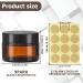 Homury 9-Piece Braunglas Cosmetic Containers Set | 50ml Refillable Cream Jars with Black Lids & Liners | Versatile Ointment Pots + 12 Labels for Creams & Lotions - Buy Online on GoSupps.com