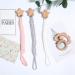 3-Piece Pacifier Chain Set - Unisex Baby Clips with Cotton Tape & Stainless Steel Clamps - Ideal for Teething & Comfort - Buy Online on GoSupps.com