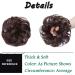 Thick Chestnut Brown Hair Donut Scrunchie - Wavy Curly Updo Hairpiece - Buy Online on GoSupps.com