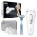 Braun IPL Silk-Expert Pro 3 Visible Hair Removal with Pouch Precision Head and Venus Razor Alternative for Laser Hair Removal Gifts for Women PL3121 White/Silver IPL 3121