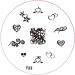 ++SPECIAL ITEM++ Stamping stencil T-Series: T22 Heart Vine Edge Looker