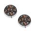 Colorful Sugar Skulls Printed Mini Round Pill Box Pill Box 3 Compartment Medicine Pill Case Pill Organizer Travel Pillbox Portable Pill Box for Pocket Home Office Use