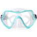 Snorkel Diving Mask, Professional Snorkeling Mask Gear, Ultra Clear Lens with Wide View Tempered Glass Goggles,Anti Leakage Scuba Mask, Silicone Swimming Goggles Mask for Adults, 3 Color Airy Green