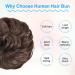 AOMIG Dark Brown Messy Bun Hair Piece Updo Extensions for Women - Curly Wavy Hairpieces Scrunchies - Buy Online on GoSupps.com