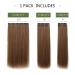 Brown Chestnut Clip in Hair Extensions - 22 Inch Synthetic 5PCS Set for Women - Halloween Hairpiece for Natural Thick Hair - Golden Copper Highlights - Full Head Coverage - Long Straight Style - Buy Online on GoSupps.com