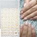 10 Sheets Gold Nail Art Stickers - Self-Adhesive Metallic Decals for Women and Girls | Holographic Glitter Design for Acrylic Nails - Buy Online on GoSupps.com