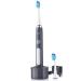 Mueller Sonic Rechargeable Electric Toothbrush with Dentist Recommended CrossClean Technology  Replacement Brush Heads  5 Modes  IPX7 Fully Waterproof  Built-in Auto Timer 3D Cleaning Action (Grey)