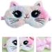 Lovely Cartoon Cat Kitty Sleep Mask for Women - Soft Plush Blindfold for Nap and Night Sleeping - Buy Online on GoSupps.com