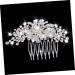 DOITOOL Bridal Wedding Hair Comb Slide Clip Rhinestone Hair Comb Floral Rhinestone Hair Pin Full Diamond Accessories Bride - Buy Online on GoSupps.com